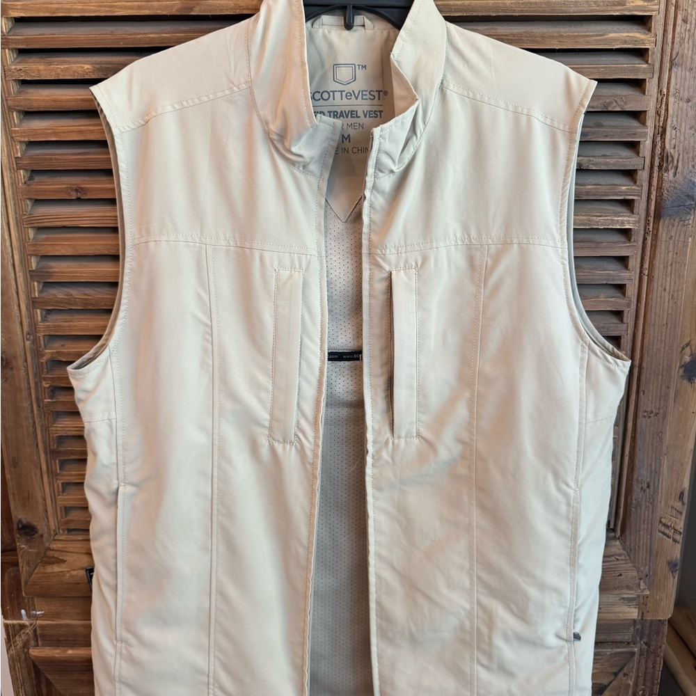 Scottevest Men's Beige Utility Vest